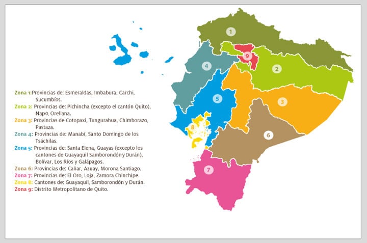 Etnias del Ecuador - Zonas