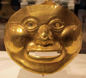máscaras de oro precolombino