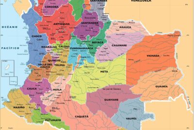 mapa politico de colombia